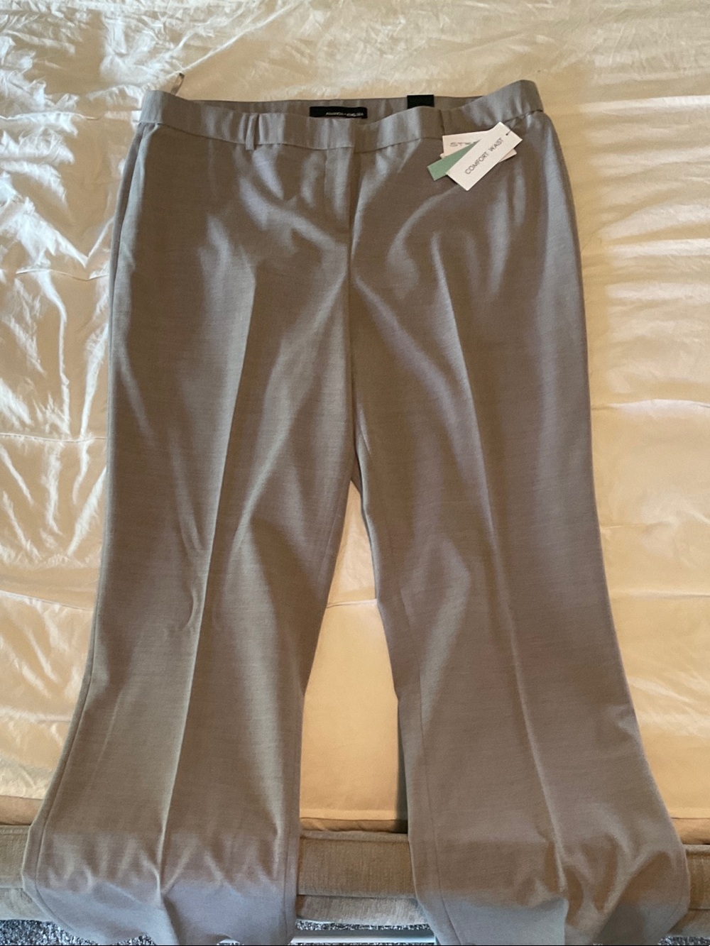 Amanda & Chelsea Gray Boot-Cut Dress Pants